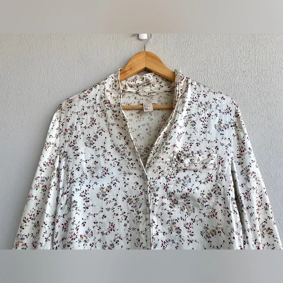 H&M | Floral Satin PJ Blouse - Picture 2 of 16
